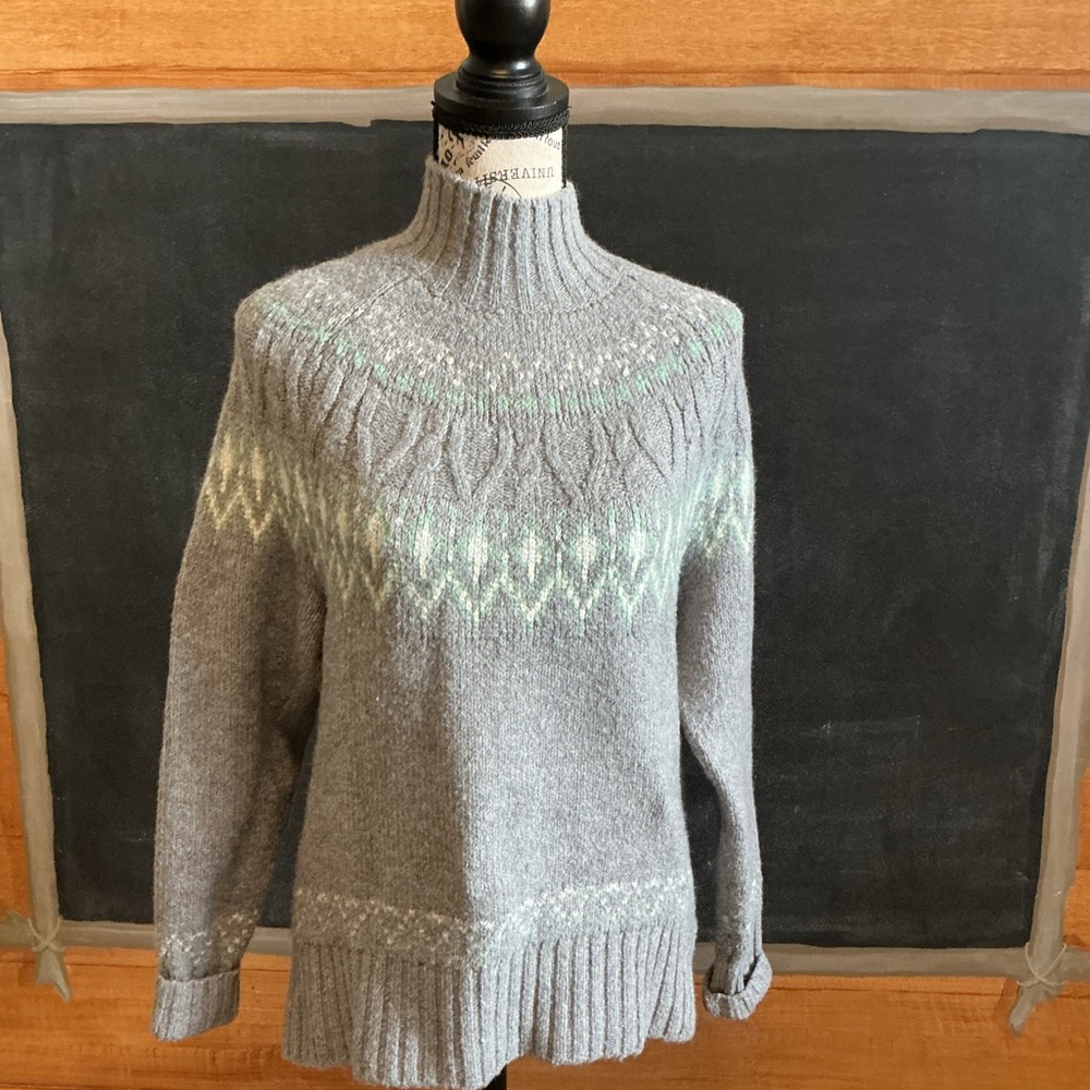 Nicole Miller Artelier Gray Patterned Women's Sweater